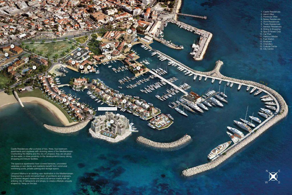 Aerial View of Limassol Marina residences