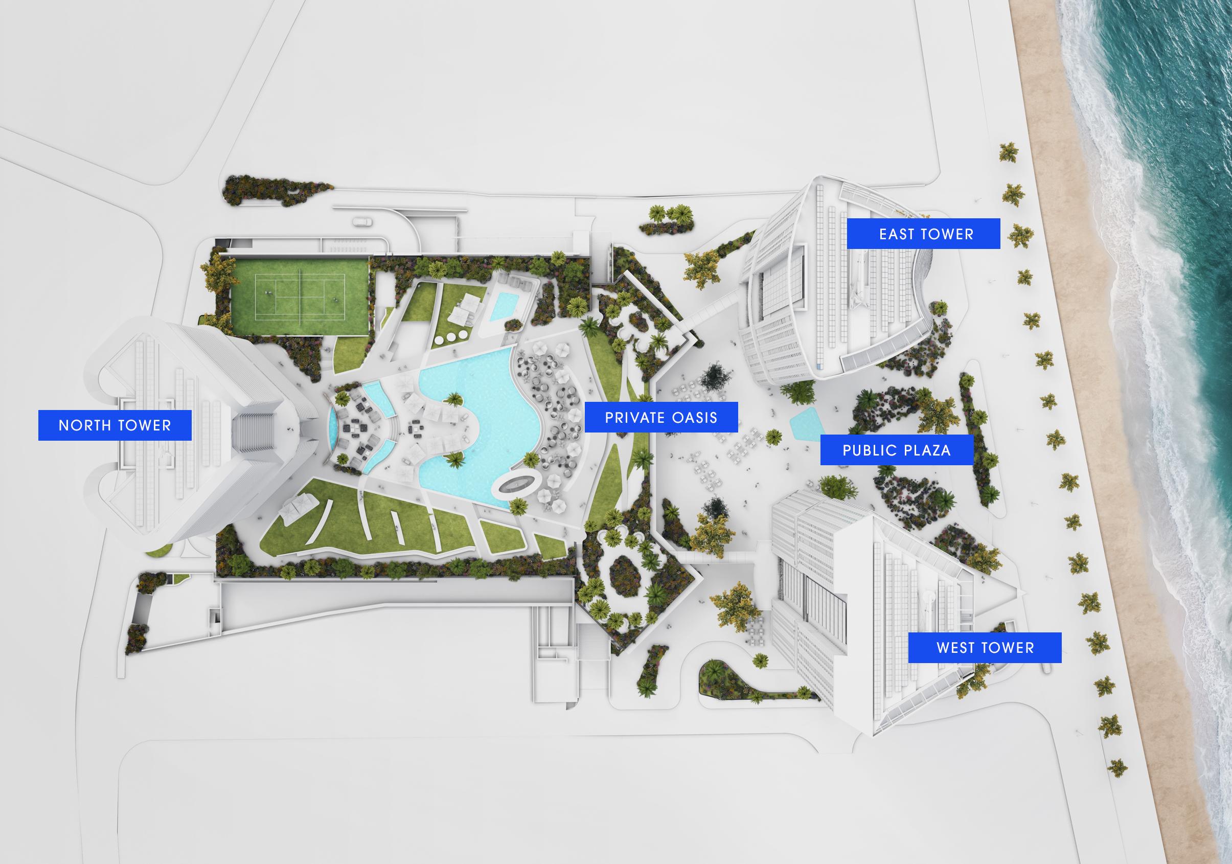 Master plan and overview of layout of Trilogy project, Limassol