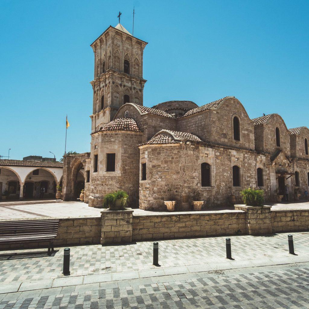 View of Agios Lazaros stone church in Larnaca city, Cyprus.