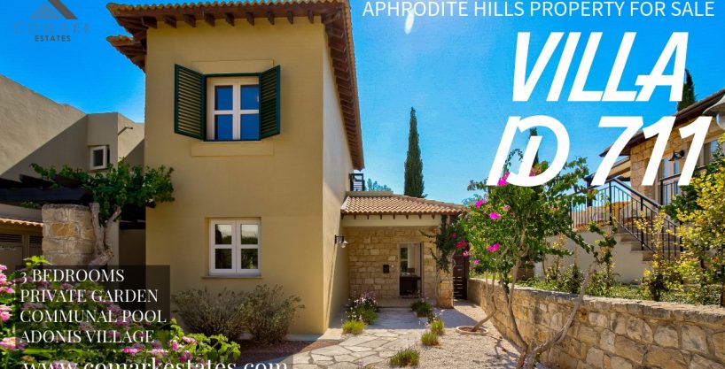 3 Bedroom Town House For Sale – Adonis Village, Aphrodite Hills, Paphos: ID 711