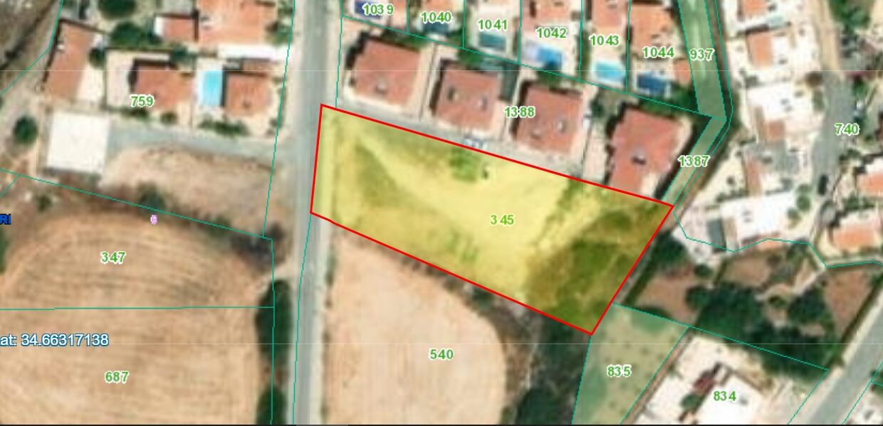 Plot For Sale - Kampos, Pissouri Village, Limassol: ID 804 01 - ID 804 - Comark Estates