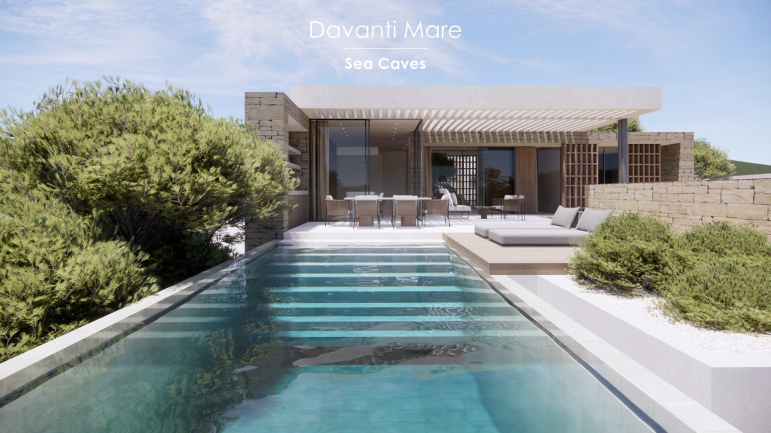 CGI image of new build house is in Paphos, Cyprus
