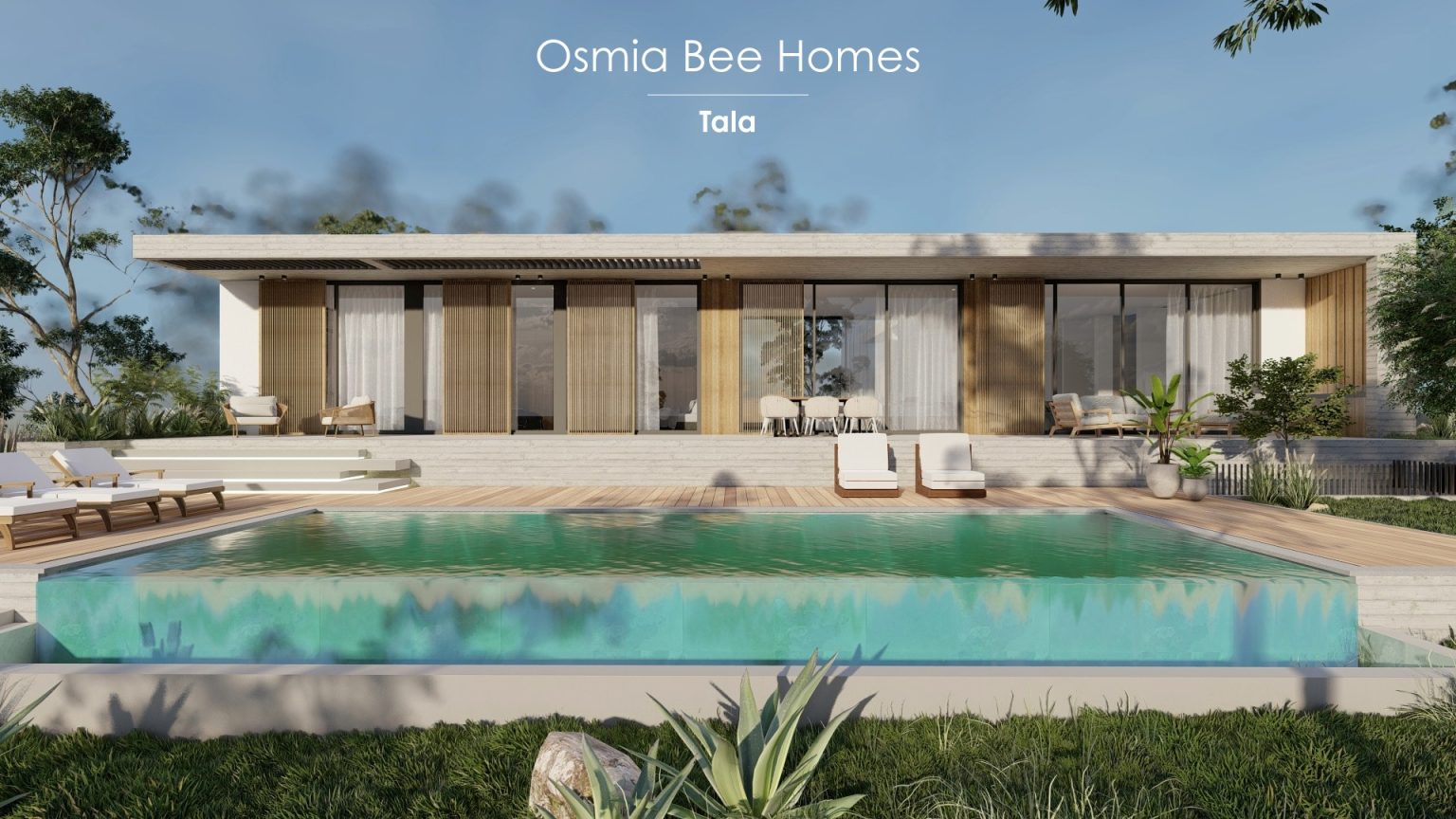 CGI image of new build house is in Paphos, Cyprus