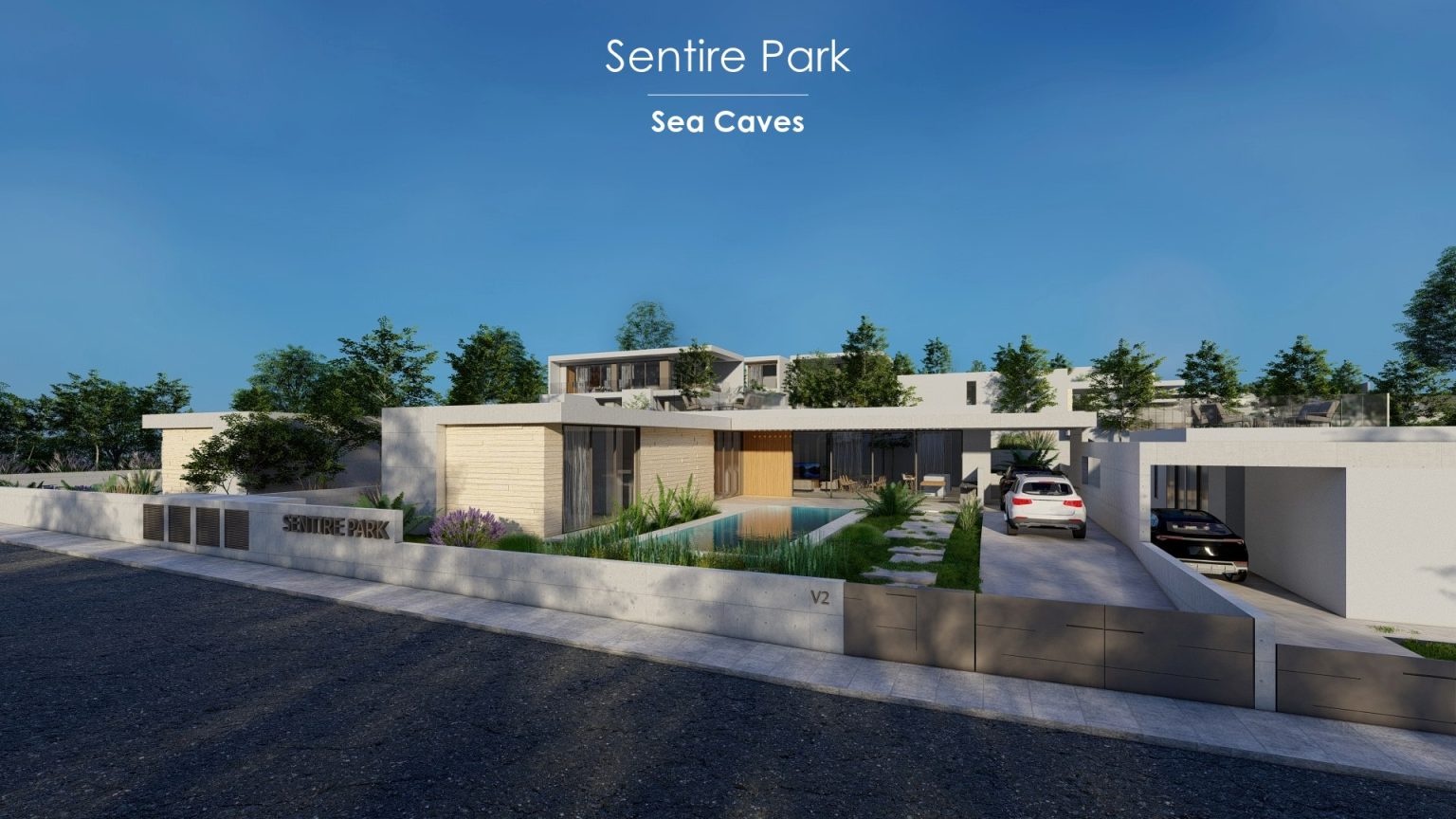 CGI image of new build house is in Paphos, Cyprus
