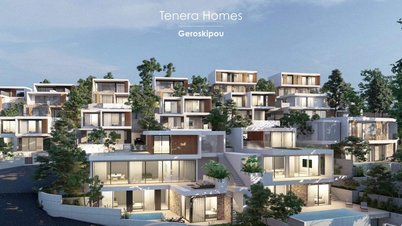 CGI image of new build housing complex in Paphos, Cyprus